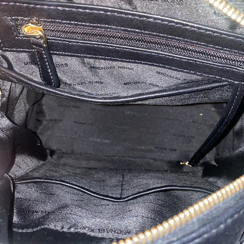 Michael Kors Black Embroidered Rhea Backpack - Picture 7 of 9